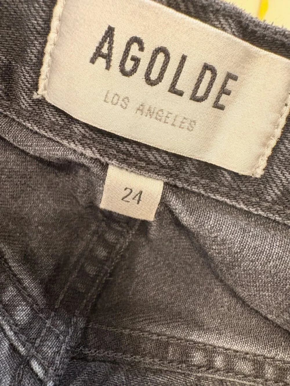 AGOLDE Black Dee Ultra High Rise Cutoff Denim Shorts 3